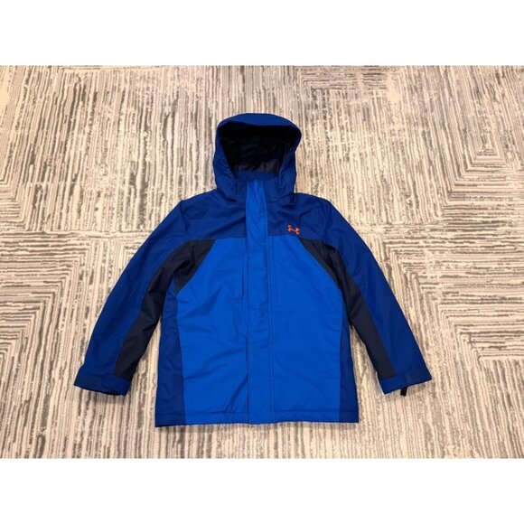 Under Armour boys youth medium blue Winter waterproof parka blue/black coat